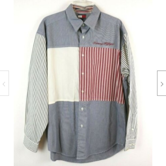 Tommy Hilfiger Mens Shirt Long Sleeve Button Down - Picture 1 of 6